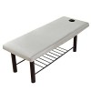 Housse de protection pour table de massage, spa, avec trou pour le visage, bord élastique et bord tout autour, pour un lit do