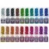 Laza Holographic Fine Glitter 20 Colors Arts and Craft Glitter Mixed Ultra Fine Powder Sequins for Resin Nail Art Epoxy Tu...
