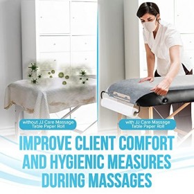 [50 % plus épaisse] Rouleau de papier perforé pour table de massage, 1 pièce 80 x 100 m – Tissu non tissé, housse de drap j