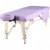 Master Massage Ensemble de feuilles de flanelle 3 en 1 couverture de lit, plaque plate, taie doreiller pour le visage Violet