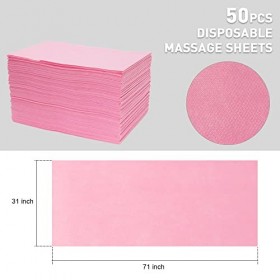 Lot de 50 draps de lit jetables pour table de massage - Imperméable - Tissu non tissé pour spa, salon de beauté, hôtels - 78 