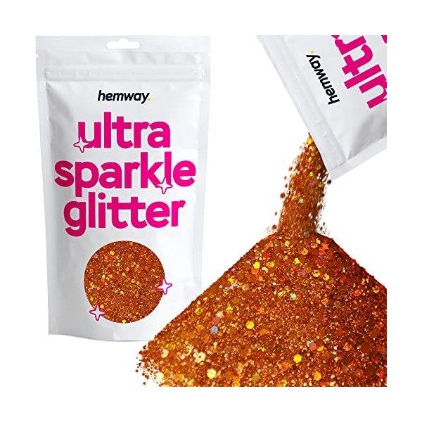 Hemway Ultra Sparkle Glitter - Mélange De Paillettes Cosmétiques Fines Multi-Tailles Pour Le Festival DArt DOngle DOeil De Pa...