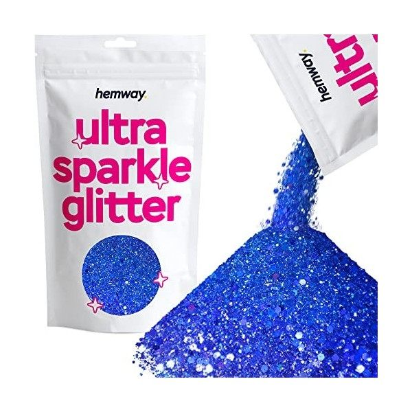 Hemway Ultra Sparkle Glitter - Mélange De Paillettes Cosmétiques Fines Multi-Tailles Pour Le Festival DArt DOngle DOeil De Pa...