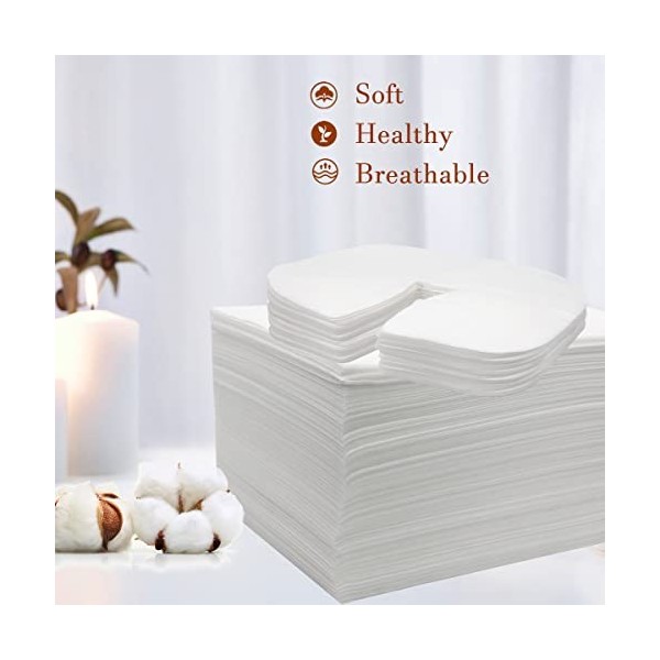 Tvvcalk Lot de 100 coussins jetables pour chaise longue de massage, 50 serviettes de massage jetables et 50 serviettes jetabl