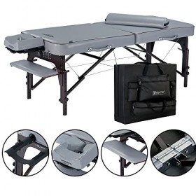 Master Massage Multistore 2002 Ensemble Table de Massage Pliable en Bois Massif et Sac de Transport avec Coussin Musical et H