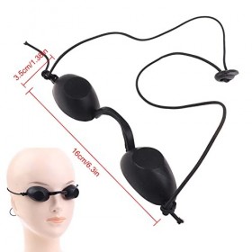 Lunettes Bronzage,Lunettes de Solarium,2PCSLunettes de Protections Noir,Silicone Souple Durable Confortable,Lunettes de prote