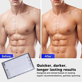 Lampe de Bronzage Dintérieur Sun, Lampe de Bronzage Portable, 460 Nm Toutes les Lampes de Bronzage Bleues pour le Visage, le