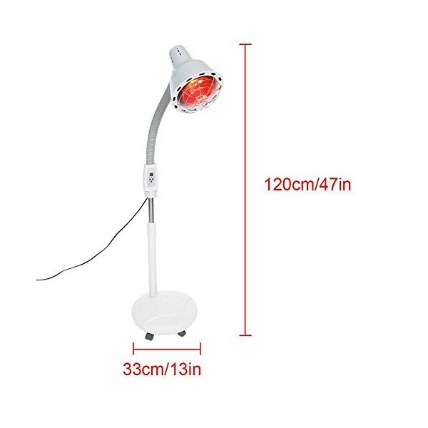 275W Lampe Infrarouge, Traitement des Douleurs Musculaires Flexible Rotative Lampe Chauffante pour Soulagement Douleur Cou Co