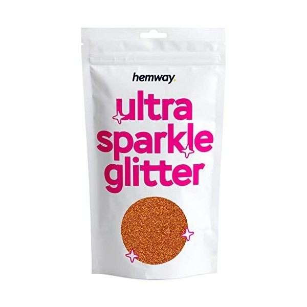 Hemway Ultra Étincelle Glitter Cuivre 100 g / 0,35 oz multi-usages résine époxy Arts & Crafts cosmétiques Safe corps cheveux 