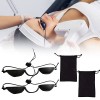 Lunettes Bronzage,Lunettes de Solarium,Lunettes de Protections Noir,Silicone Souple Durable Confortable,Lunettes de protectio