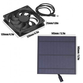 Panneau solaire, ventilateur de serre en silicium monocristallin facile à installer pour chenils pour cabanes dans les arbres