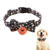 Firulab Collier pour Chien avec Arc,Collier Chien Noeuds Papillon Citrouille - Colliers réglables avec Cloche et Visage Citro