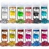 HEMOER Paillettes dopale jaunes, 100 g de paillettes chunky pour résine, visage, ongles, corps, artisanat, festival, fête d