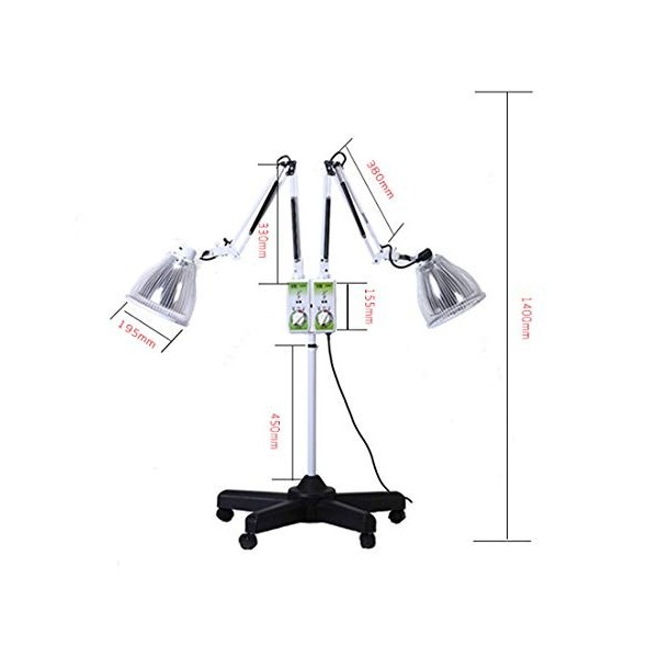 FAXIOAWA Lampe, Lampe de Cuisson, Instrument de physiothérapie Infrarouge, Lampe de Cuisson Domestique Verticale à Double têt