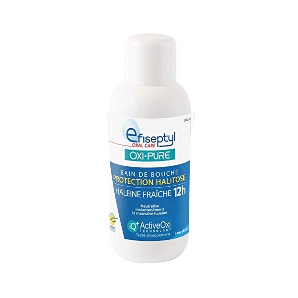 Efiseptyl - Oxi-Pure Renforcement de la dentition Bain de Bouche Protection Halitose - Haleine Fraîche 12h - Efficacité Prouv