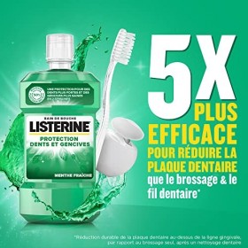 Listerine Bain de Bouche Quotidien, Protection Dents et Gencives, pour une Haleine Fraîche, 250ml