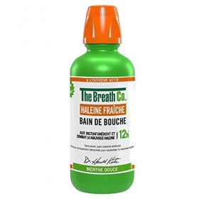 The Breath Co - Bain de Bouche Sans Alcool - Formule développée par un dentiste - Haleine Fraîche pendant 12 heures* - Menthe
