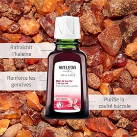 WELEDA - Protection contre le germe Bain de Bouche à la Myrrhe - À Base dHuiles Essentielles - Purifie et Raffraîchit - Flac