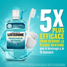 Listerine Bain de Bouche Quotidien, Fraîcheur Intense, pour une Haleine Fraîche, 500ml