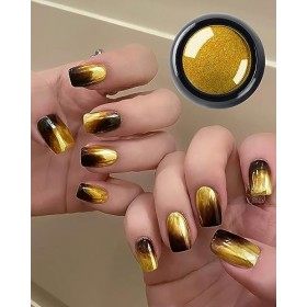 Lot de 3 poudres à ongles chromées réfléchissantes, effet miroir métallique pour nail art, design 3D, holographique, argent, 