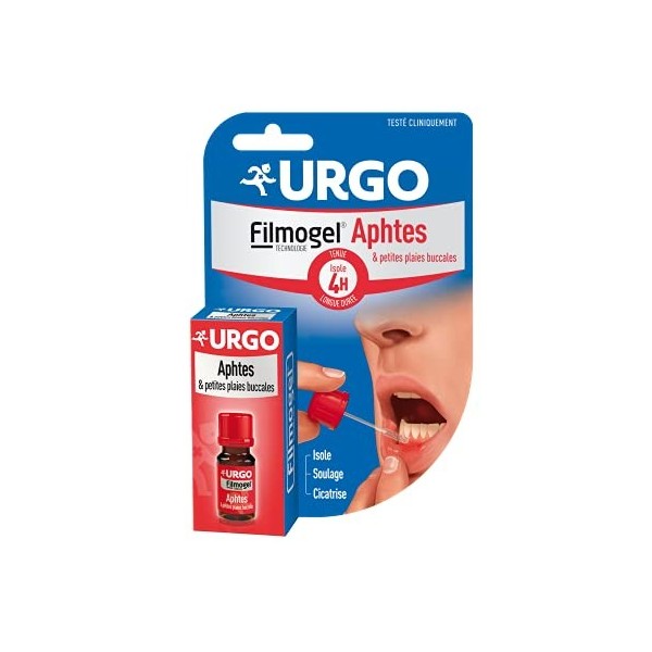 Urgo - Filmogel Aphtes - Spatule - Traitement des aphtes et des petites plaies buccales - 6ml