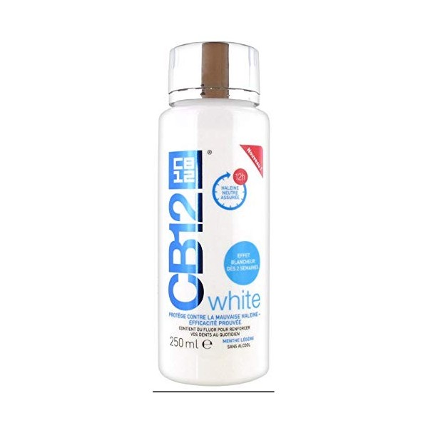 Bain de bouche - CB12 white - bain de bouche dispose d’une action neutralisante sur la mauvaise haleine pendant 12h - 250 ml