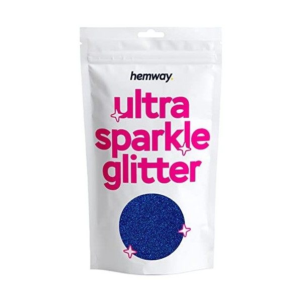 Hemway Ultra Étincelle Glitter Bleu Saphir 100 g / 0,35 oz multi-usages résine époxy Arts & Crafts cosmétiques Safe corps che