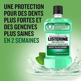 Listerine Bain Bouche Protection Dents/Gencives Gout Leger Bouteille 500 ml