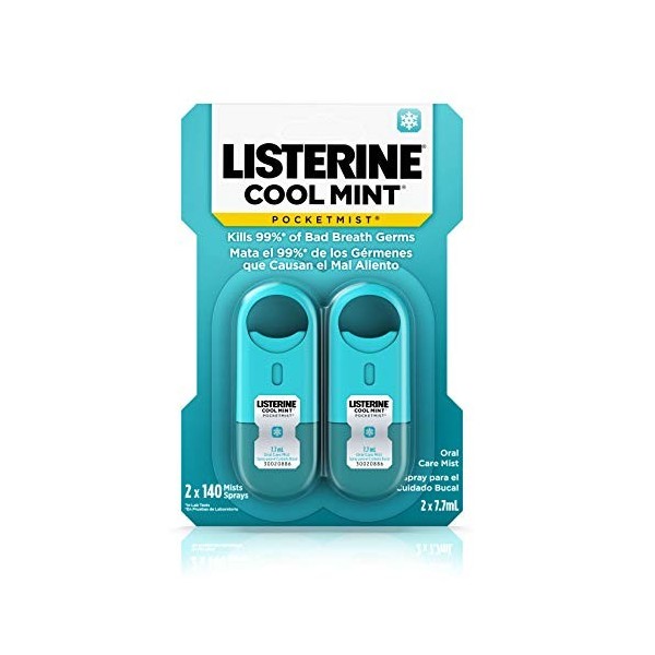 Listerine Pocketmist Cool Mint Oral Care Mist 2 counts by Listerine