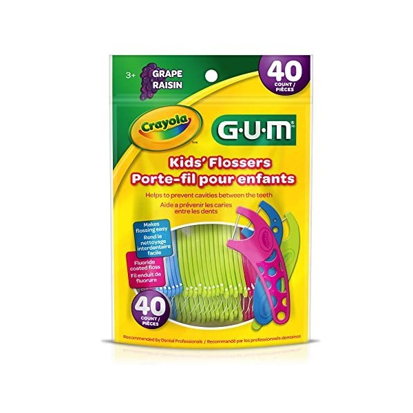 GUM Crayola Kids Flossers, Raisin