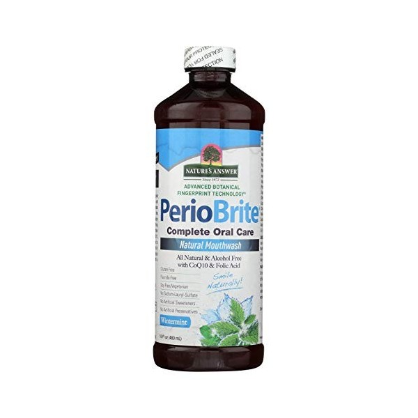 Natures Answer PerioBrite sans alcool Mouthwash hiver Mint 16 oz fl suppléments de vitamine