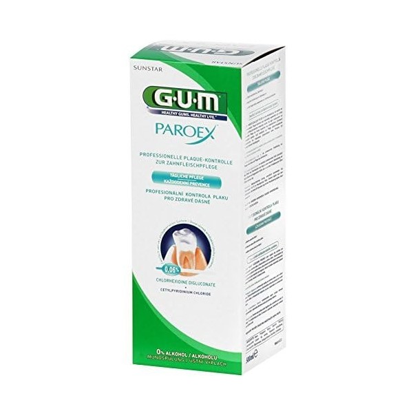 GUM Paroex Bain de bouche 0.06% CHX 500ml, Pack de 6 6x 500ml 