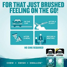 Listerine Ready! Tabs Lot de 24 comprimés à mâcher saveur menthe douce