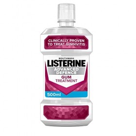 Listerine Bain de bouche Advanced Defense pour le traitement des gencives, 500 ml