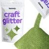 Hemway Craft Glitter 100 g 3,5 oz Chunky 1/40" 0.025" 0.6MM Lime Green Paillettes et micro-billes