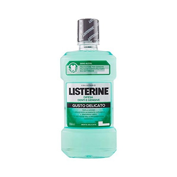 LISTERINE, Collutoire, défense des dents et des genres, goût délicat, zéro, triple action, dents plus forts, Gencives plus sa