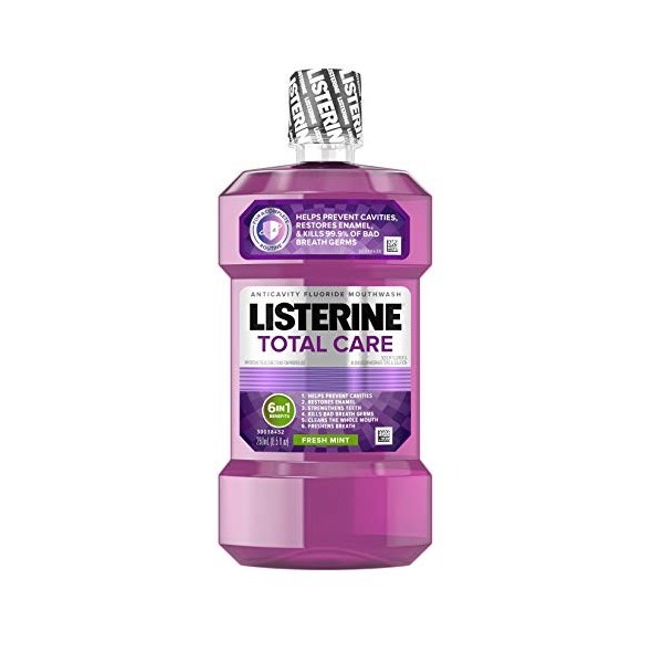 Listerine Total Care Anticavity Mouthwash, Fresh Mint, 8.45 Fluid Ounce by Listerine