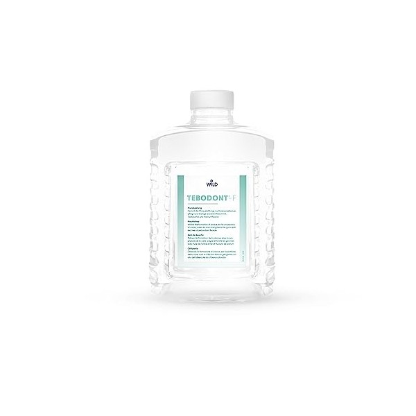 TEBODONT-F Bain de bouche avec fluorure, pour la prophylaxie de la carie, aide en cas d‘irritations aux gencives et prévient 