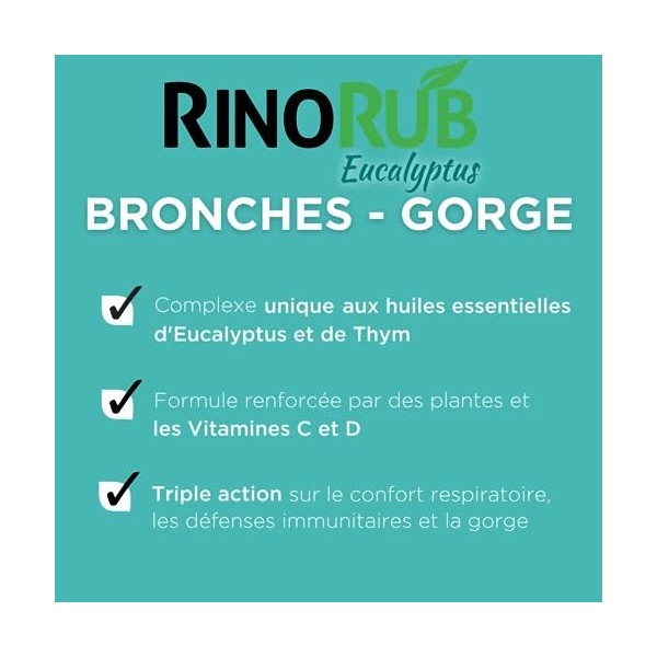 Forté Pharma - RinoRub Solution buvable Bronches-Gorge | Complément alimentaire - Maux de gorge, Gorge irritée, Bronches | Hu