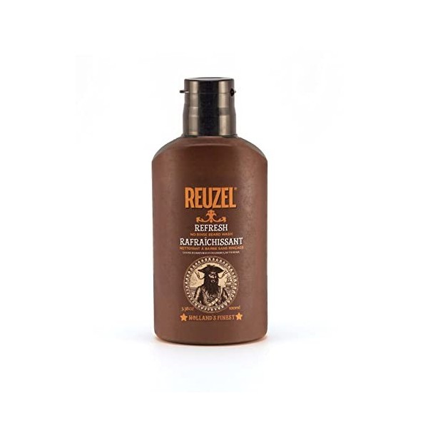 Reuzel Refresh No Rinse Beard Wash - Instantly Freshens Beard for Men - 3.38 Oz