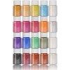 DEWEL Pigment Résine époxy 10g*20 Couleurs，Colorant en Poudre Métallique，Colorant de Savon pour maquillage, ongles,la Fabrica