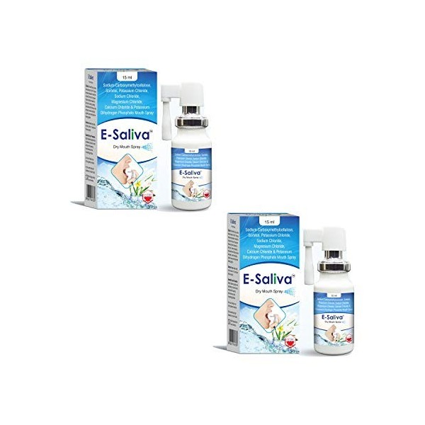 E-SALIVA Spray pour Bouche Sèche, Spray Salive Artificielle, Hydratation et Confort Oral pour la Bouche Sèche, Formule Douce 