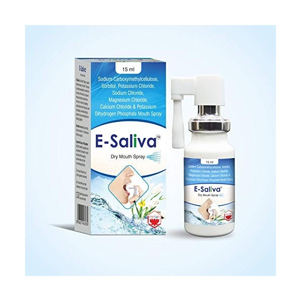 E-SALIVA Spray pour Bouche Sèche, Spray Salive Artificielle, Hydratation et Confort Oral pour la Bouche Sèche, Formule Douce 