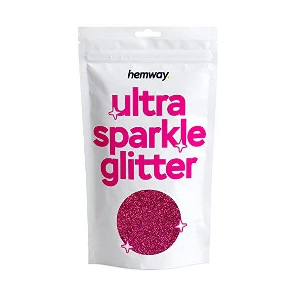 Hemway Ultra Étincelle Glitter Rose foncé 100 g / 0,35 oz multi-usages résine époxy Arts & Crafts cosmétiques Safe corps chev