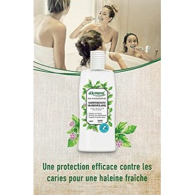 alkmene Bain de bouche sans alcool protection caries à leau de menthe bio - bain bouche végan protection x 6 sans silicones,