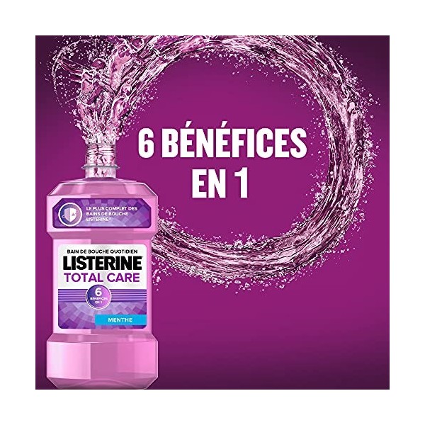 Listerine Bain de Bouche 6 en 1 Total Care, 500ml