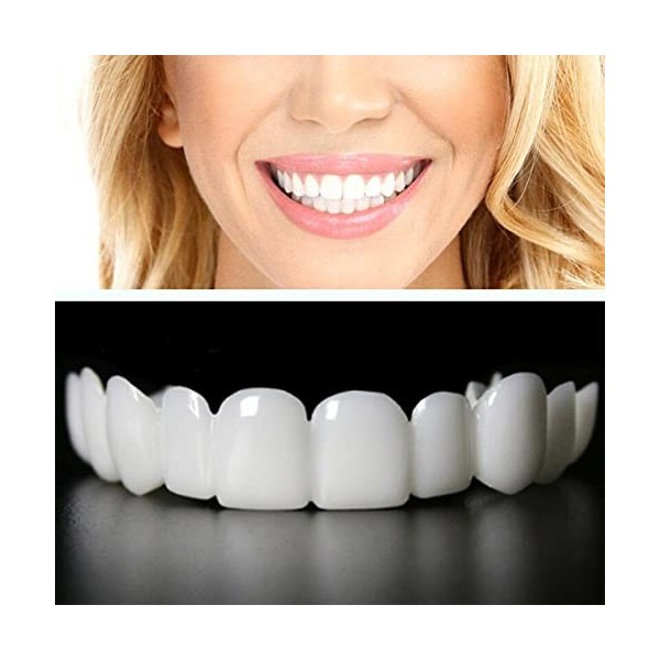 Faux Dentier Sourire Parfait, 2 Paires Dent Provisoire Fausse Dent Dentier  Amovible Haut et Bas, Facette Prothese Dentaire, - Cdiscount Au quotidien