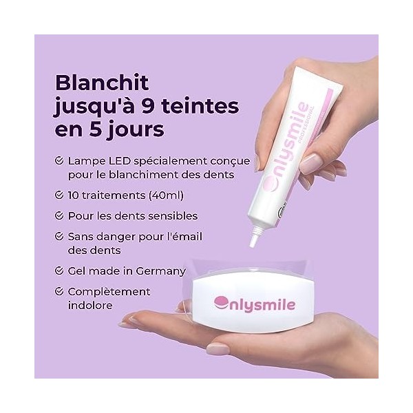 Kit de blanchiment des dents Onlysmile professionnel | Kit de blanchiment dentaire pour des dents blanches avec effet immédia