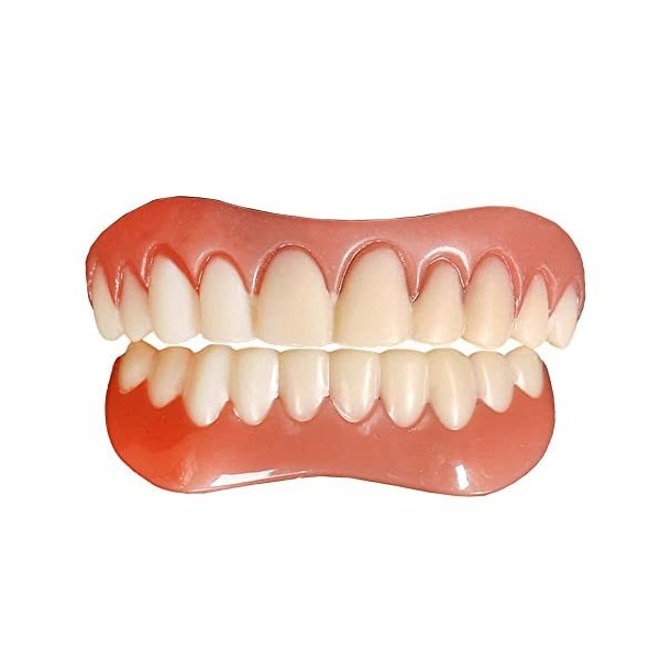 Cakunmik Perfect Smile Dentier Dentaire Denture Haut et Bas Prothèses Dentaires Provisoires pour Mâchoire supérieure et infér