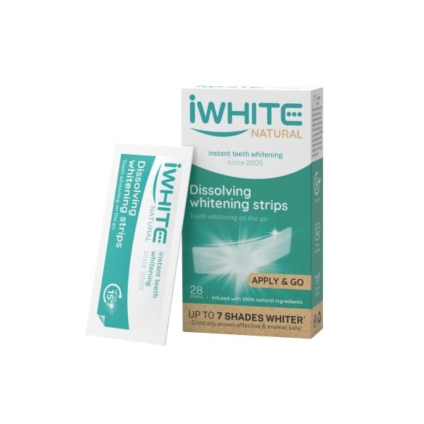 iWhite Bande Blanchiment Dentaire Dissolvable - Blanchiment Dentaire Professionnel jusquà 7 Teintes plus Blanches - 28 Bande